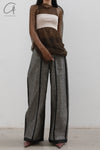 SWAYING/KNIT Crease Cocoon Wide Leg Pants SW22AW3B28 Grey PS51